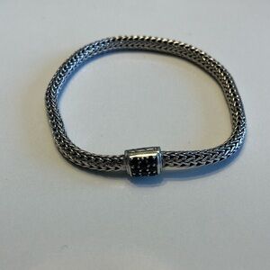 John Hardy women’s Icon Bracelet in silver 925 with Black Saphires